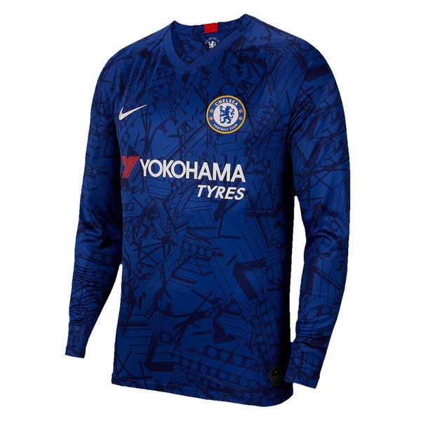 Camiseta Chelsea Replica Primera Ropa ML 2019/20 Azul